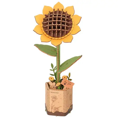 rowood-3d-holzpuzzle-sunflower-sonnenblume-tw011-kunstundspiel-1 - kunstundspiel 