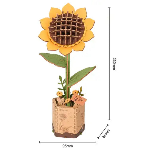 rowood-3d-holzpuzzle-sunflower-sonnenblume-tw011-kunstundspiel-6 - kunstundspiel 