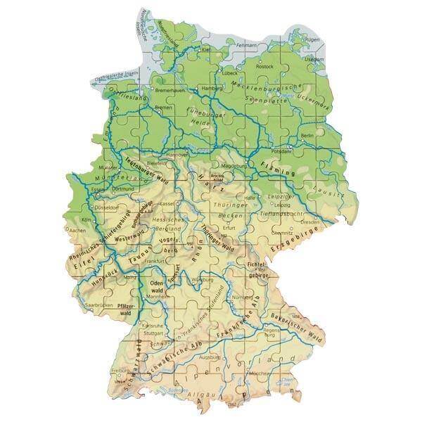 Schichtenpuzzle Deutschland - in 3 Schichten Goki