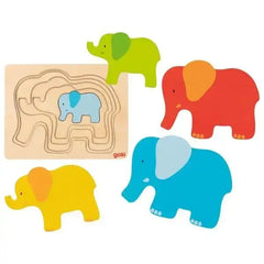 Schichtenpuzzle Elefant Goki
