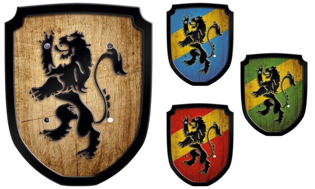 Schild Löwe (blau&rot) Holzspielerei