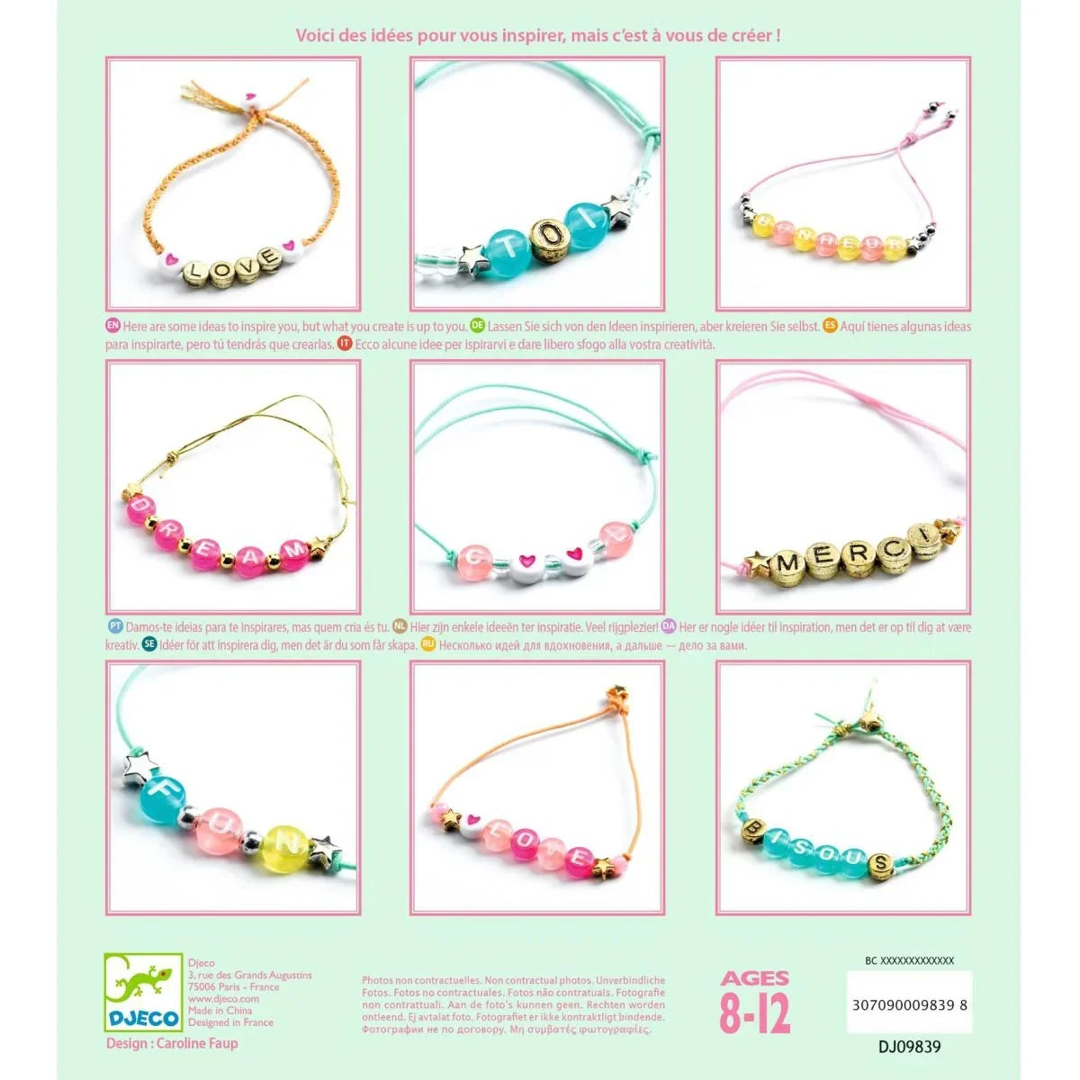 Schmuck basteln: Buchstaben - DJ09839 Djeco