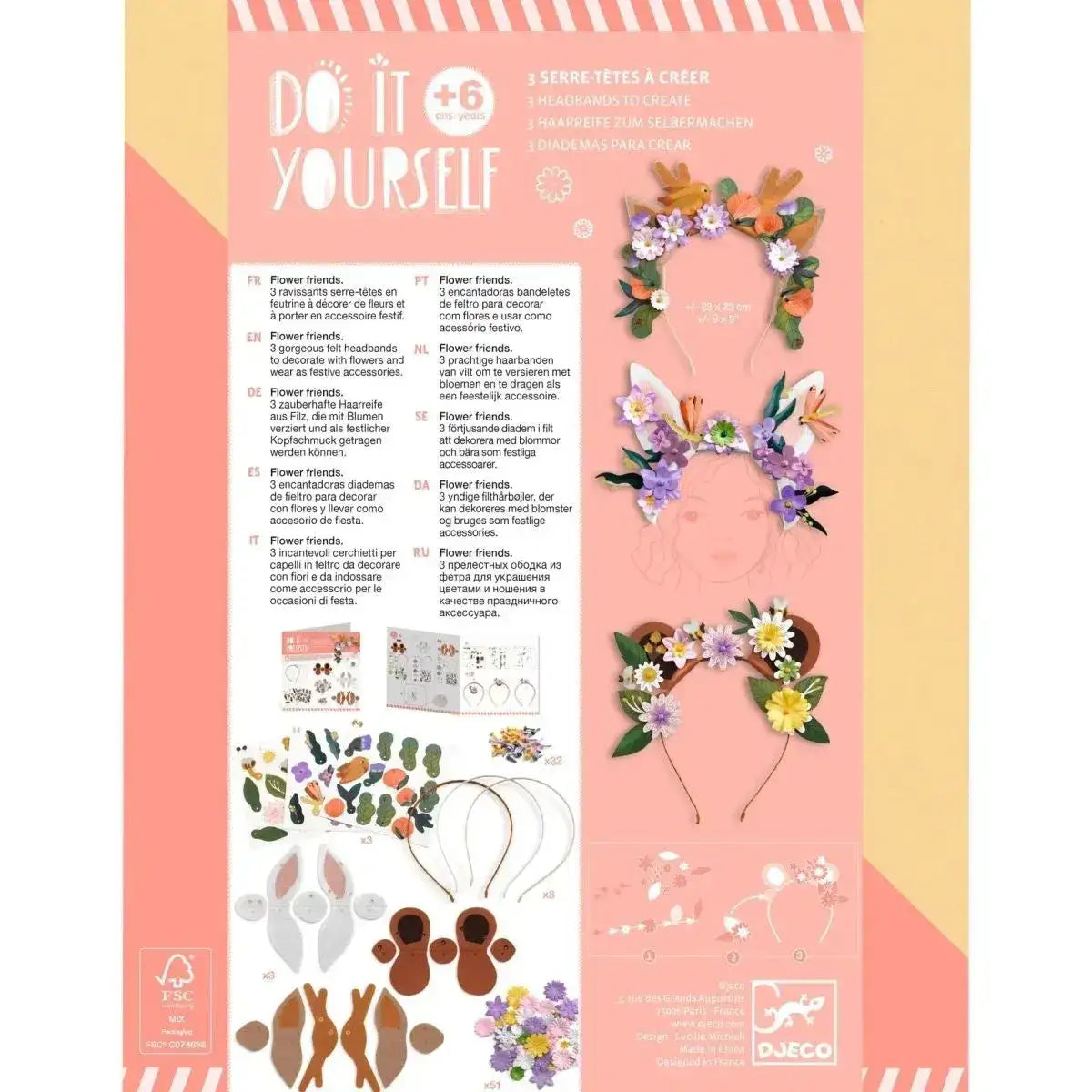 Schmuck basteln: Haarreif Flower Friends DIY - DJ07927 Djeco