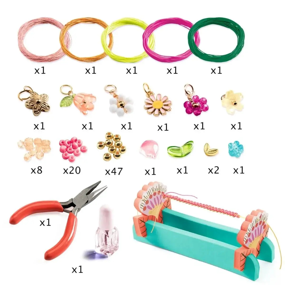 schmuck-basteln-macrame-rosa-kunstundspiel-2 - kunstundspiel 