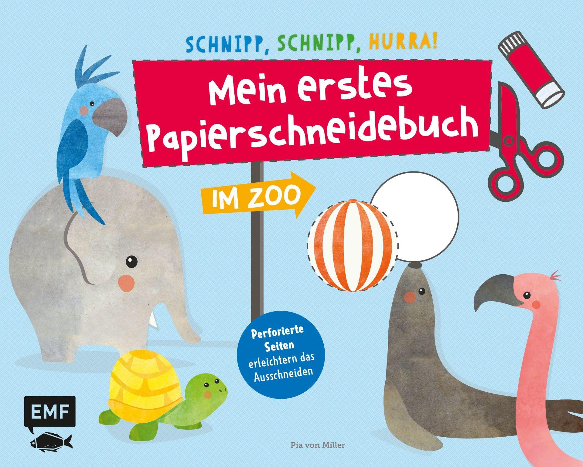 Schnipp, Schnipp, Hurra! Mein erstes Papierschneidebuch - Im Zoo - www. kunstundspiel .de 978-3-86355-963-2