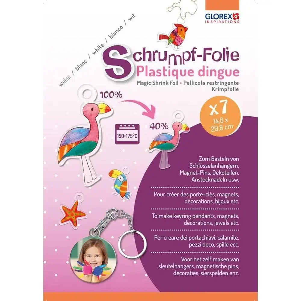Schumpf-Folie zum Basteln von Schlüsselanhängern, Magneten & Deko – nachhaltiges Kinderbastelset