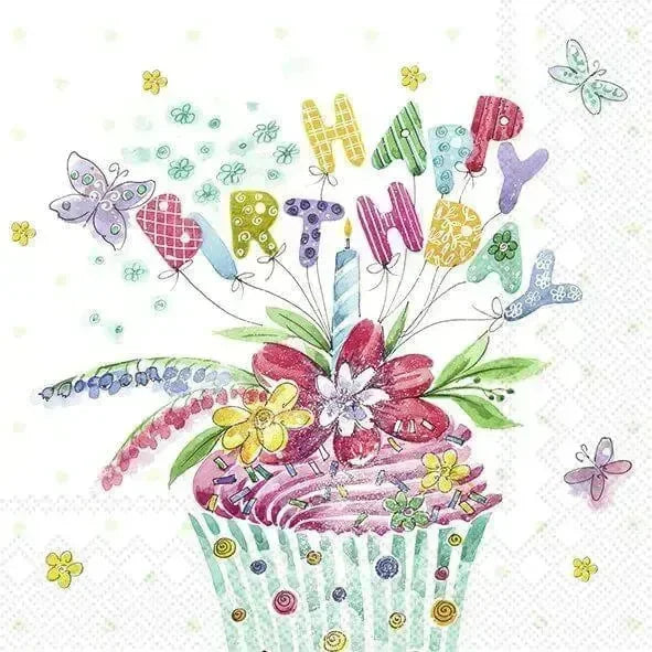Servietten - Birthday Cupcake IHR