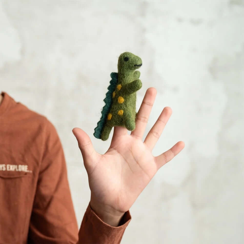 Fingerpuppe Filz - Dino Stegosaurus Blossify