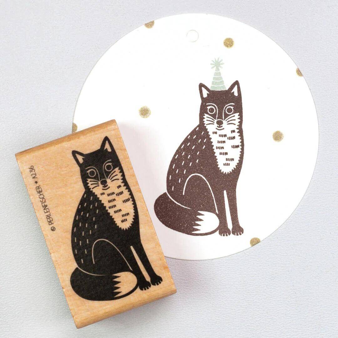 Stempel Fuchs groß Perlenfischer