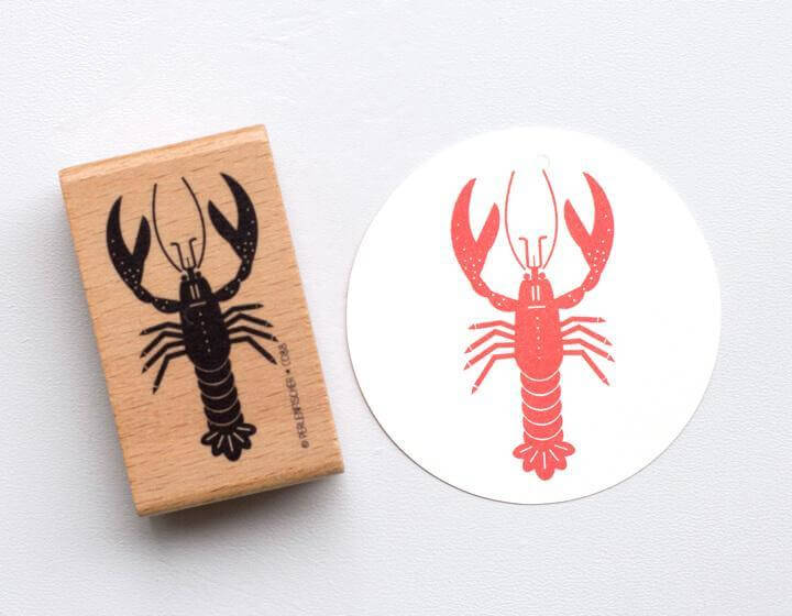Stempel Hummer Perlenfischer