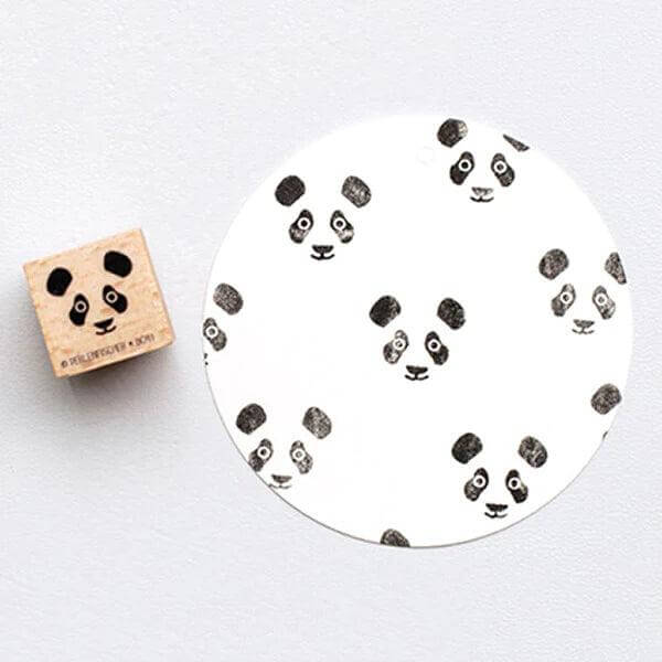 Stempel Pandabär Kopf Perlenfischer