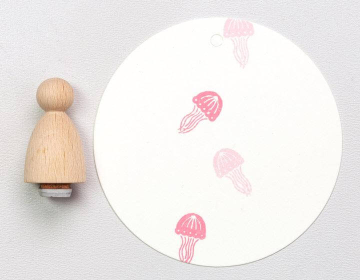 Stempel Qualle klein Perlenfischer