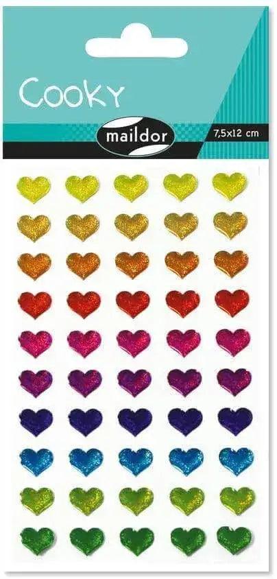 Sticker Glitzerherzen - Cooky Exaclair