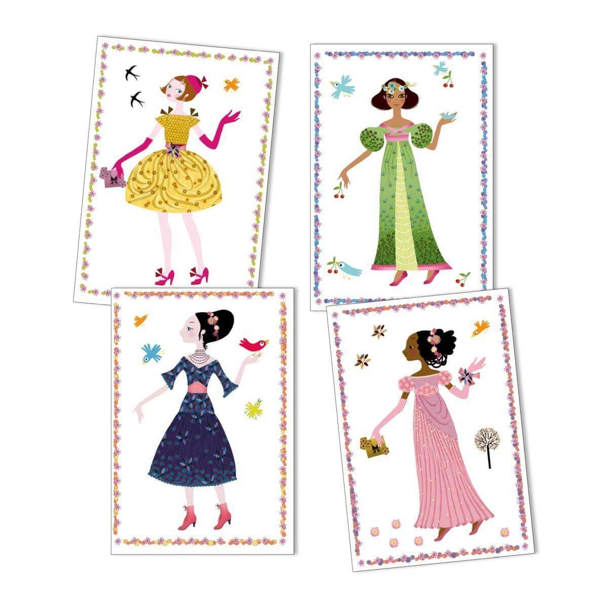 Stickerpuppen: Kleider 4 Jahreszeiten Djeco