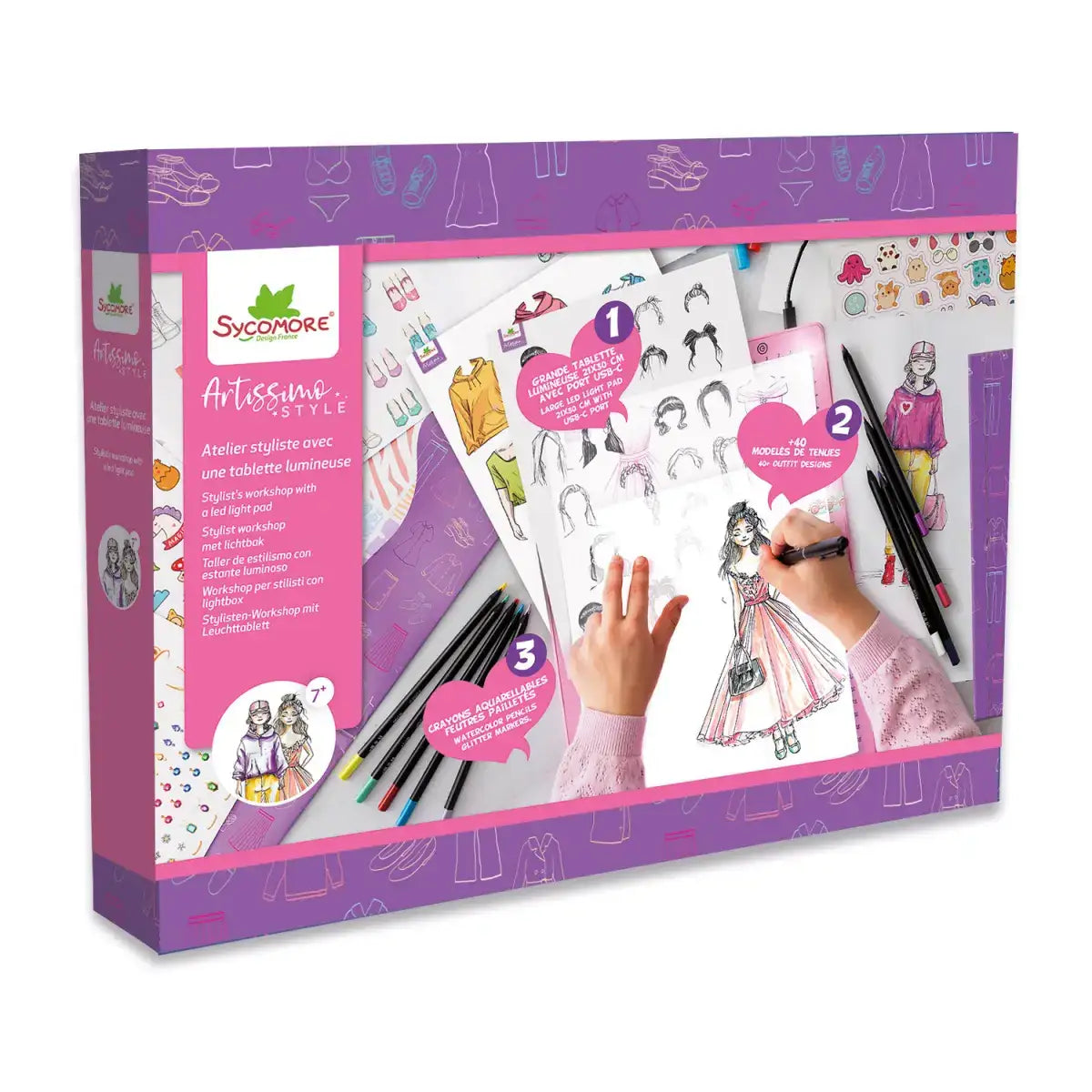 Styling-Workshop mit beleuchtetem Tablet Bastelset