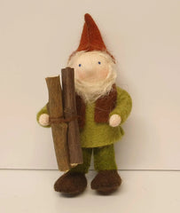 Taschenzwerg mit Holzstämmen (Großvater) Ambrosius