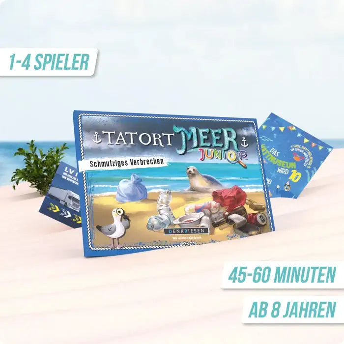 Tatort Meer Junior Spiel für 1-4 Spieler, ab 8 Jahren, 45-60 Minuten, nachhaltiges Spielzeug