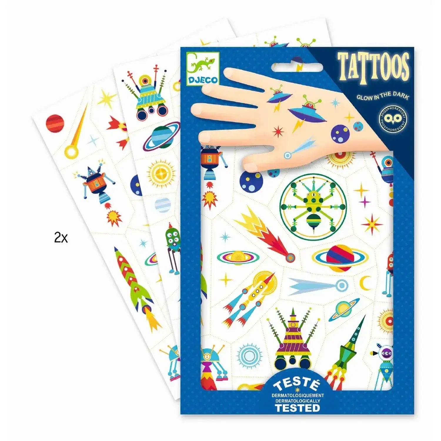 Tattoos: Space oddity Weltraum - DJ09590 Djeco