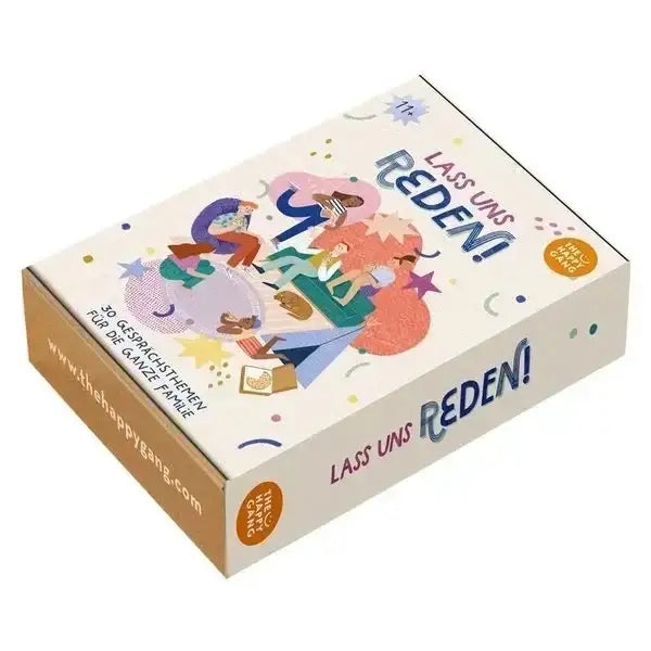 Mutmachkarten-Box 'Lass uns reden!' von The Happy Gang, Familien-Spiel bei kunstundspiel