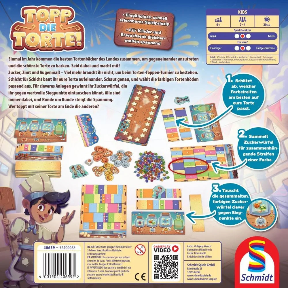 Topp die Torte! Kinderspiel des Jahres 2025 - 40659 Schmidt Spiele