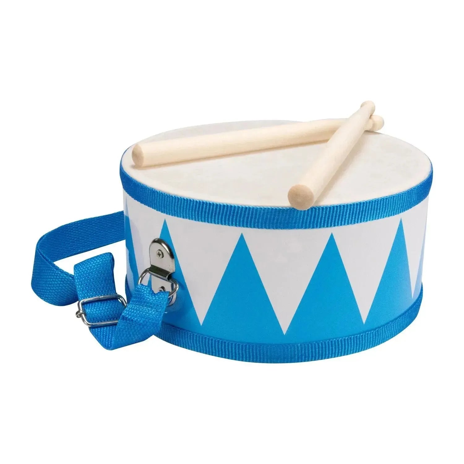Trommel blau weiß aus Holz Kindertrommel - 3845 Gico