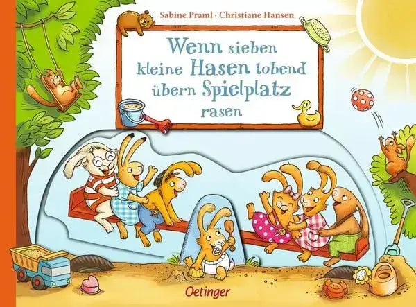 Wenn sieben kleine Hasen tobend übern Spielplatz rasen