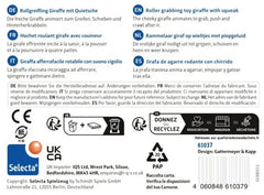 Zoolini Giraffe Rollgreiflingg mit Quietsche - Selecta